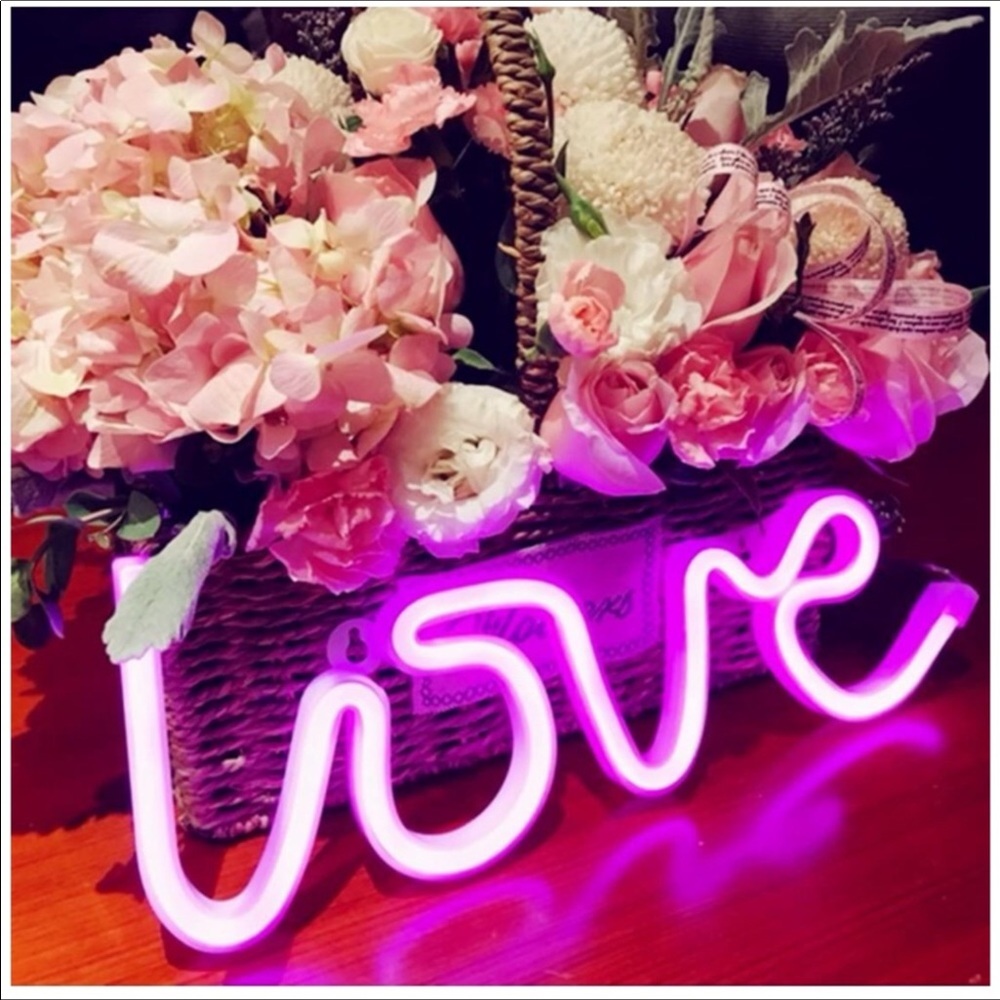 Pink Neon LED Love Light Sign - Picture 2 of 5